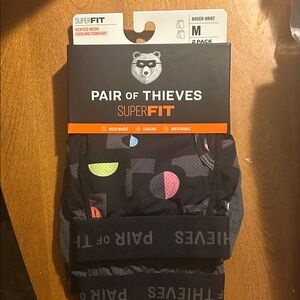 Pair of Thieves SuperFit Boxer Briefs - Black with Multicolor Accents